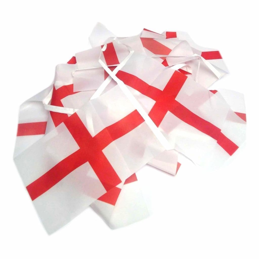 England Flag Bunting Made From Recycled Plastic (Rpet) EcoBargains