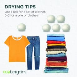 Use 1 ball for a set of clothes, or 5-6 for a full load