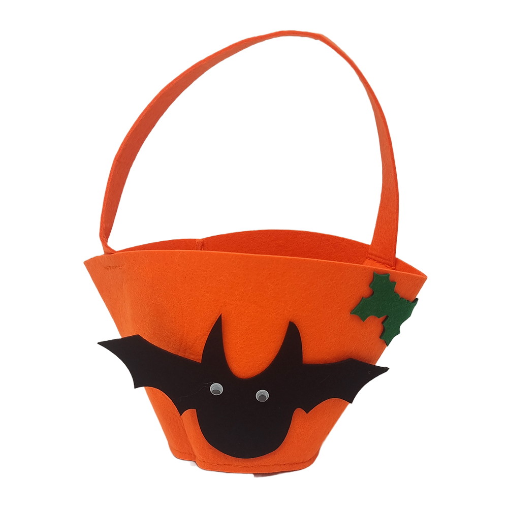 2 X Felt Halloween Trick Or Treat Bag – Bat - Ecobargains