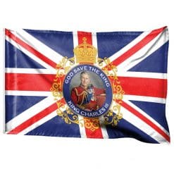 King Charles III flag waving