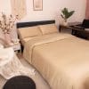 Bamboo Bedding made up neatly and ironed on a bed
